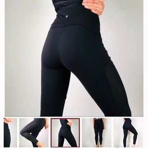Black Mesh Lululemon Leggings
